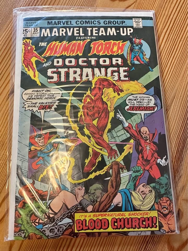 Vintage 1975 Marvel Comic –Marvel Team Up #35