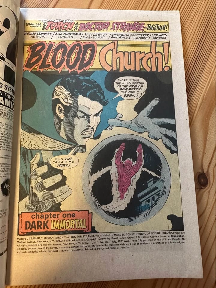 Vintage 1975 Marvel Comic –Marvel Team Up #35 - photo 2