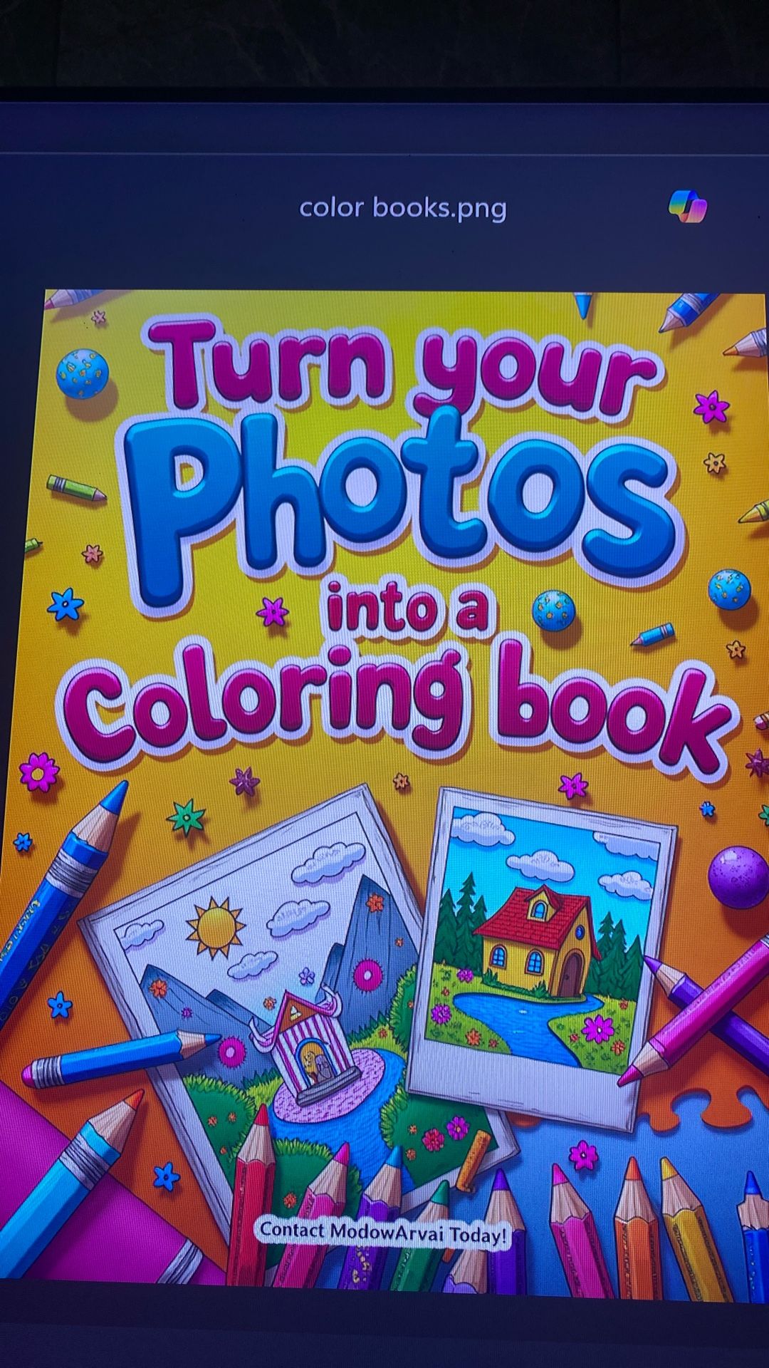 Turn your photos into a coloring book
