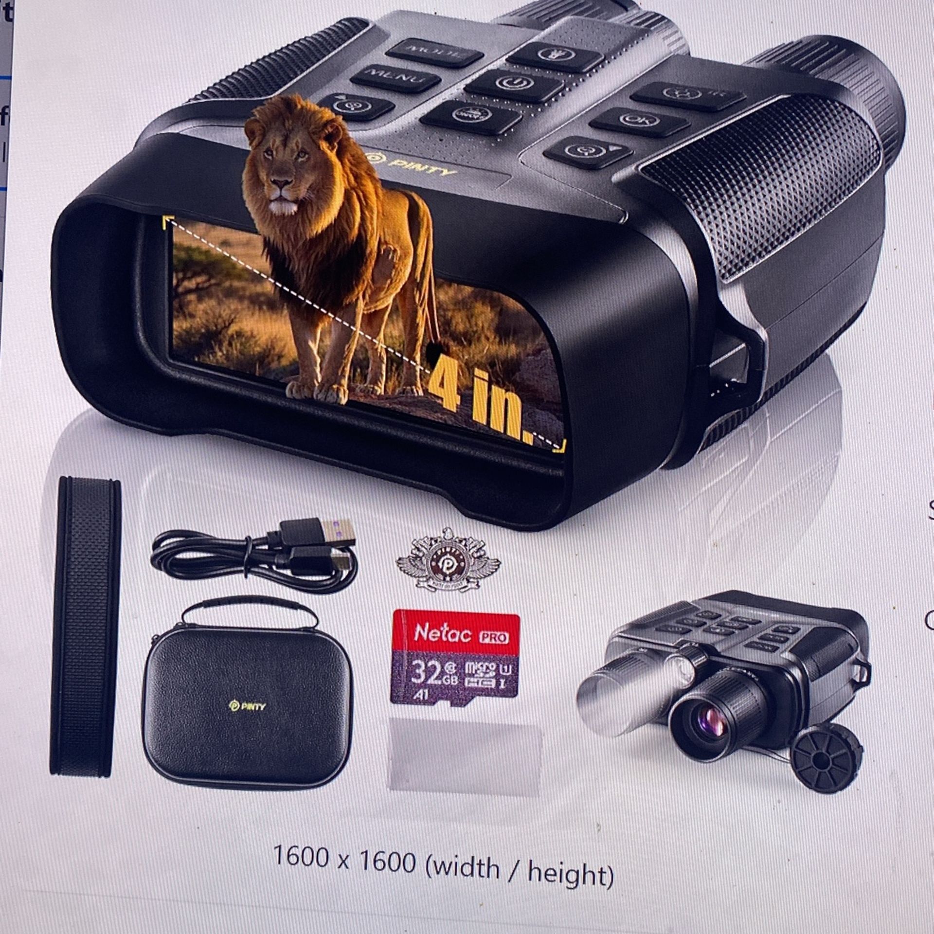 Night Vision Goggles 4K Digital Scope 5X Zoom Rechargeable