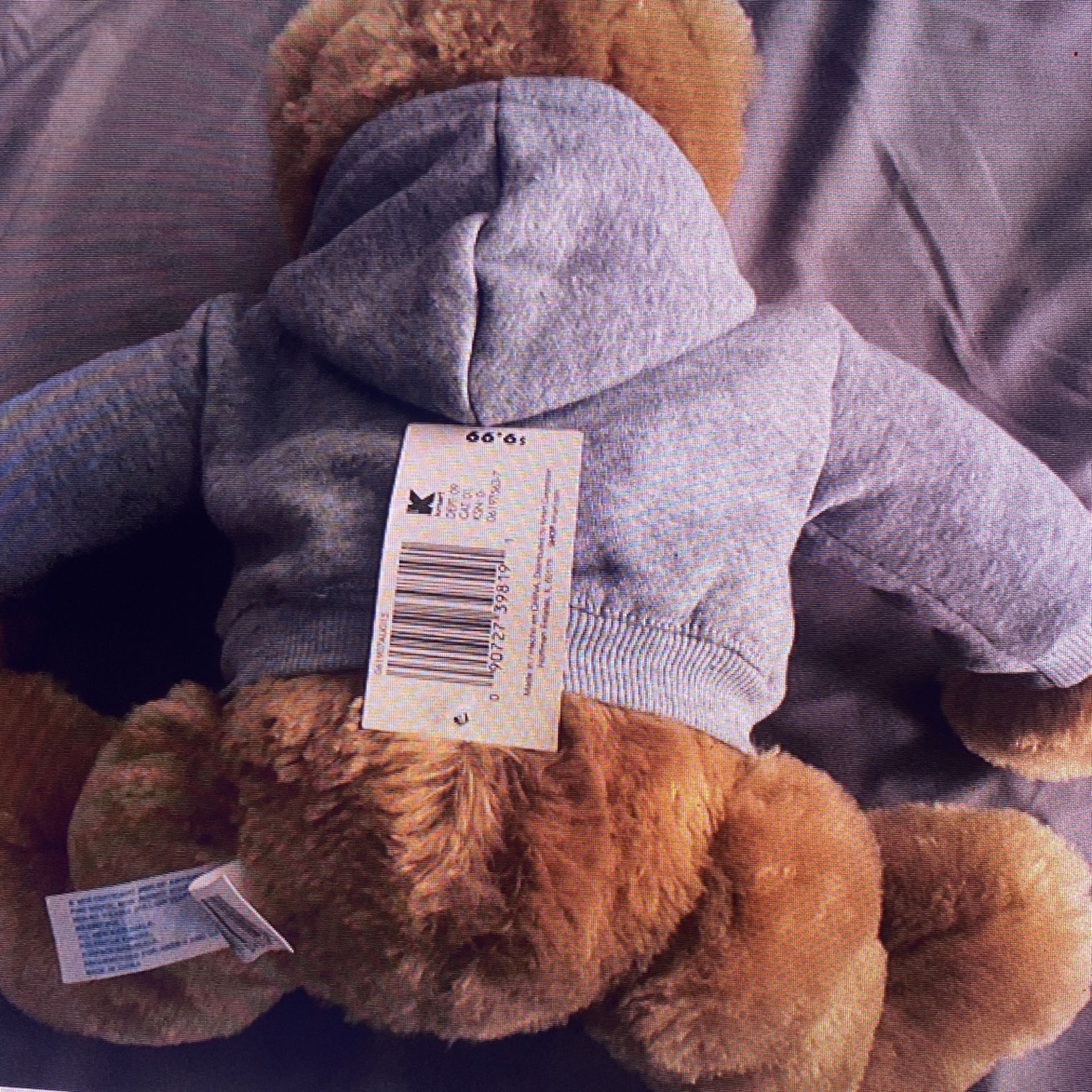Light Brown Teddy Bear With Gray I Love You Shirt - photo 2