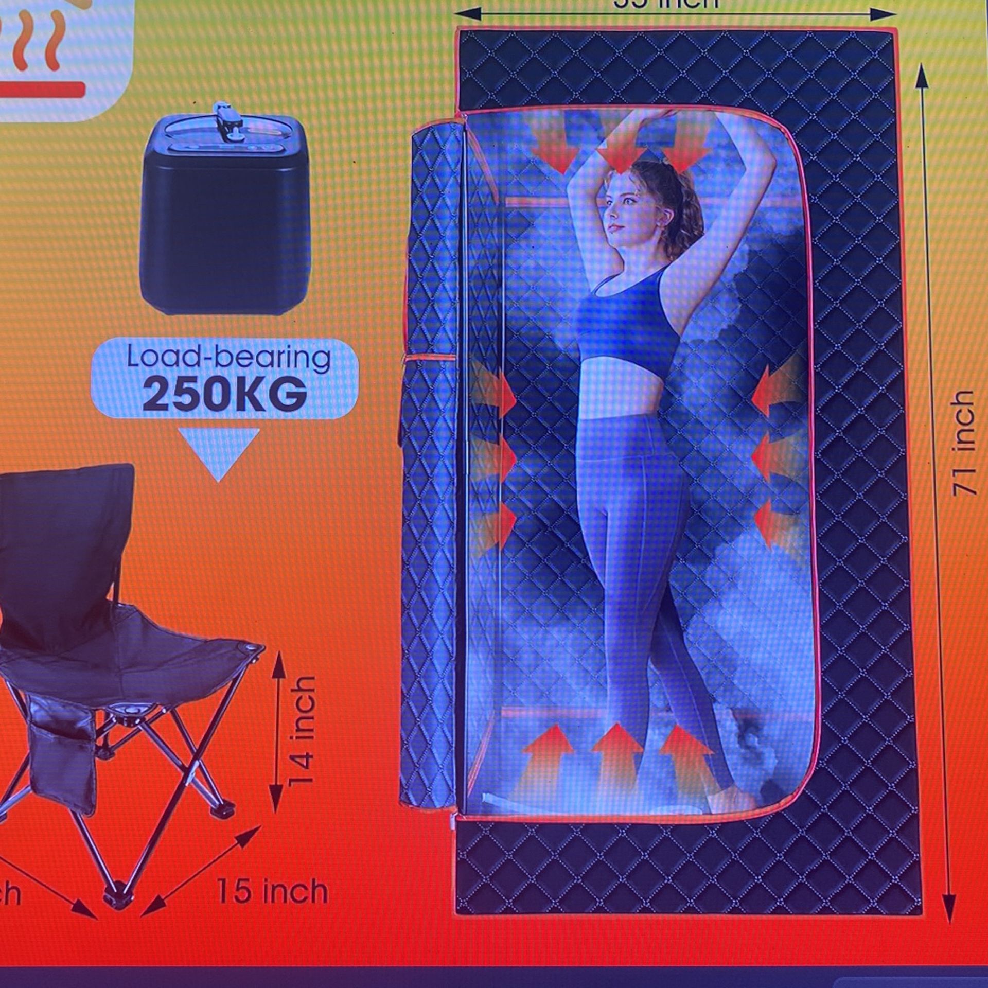 Portable Sauna For Home With 110 V Steamer Personal Sauna Steam - photo 2