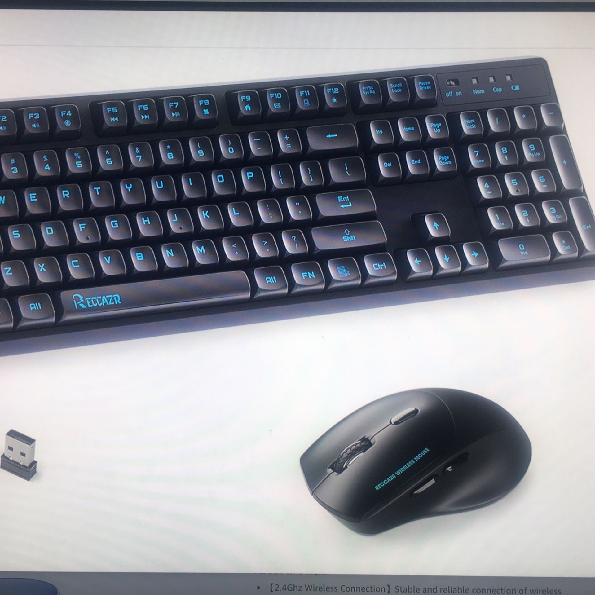 Wireless Keyboard and Mouse Combo Full Size
