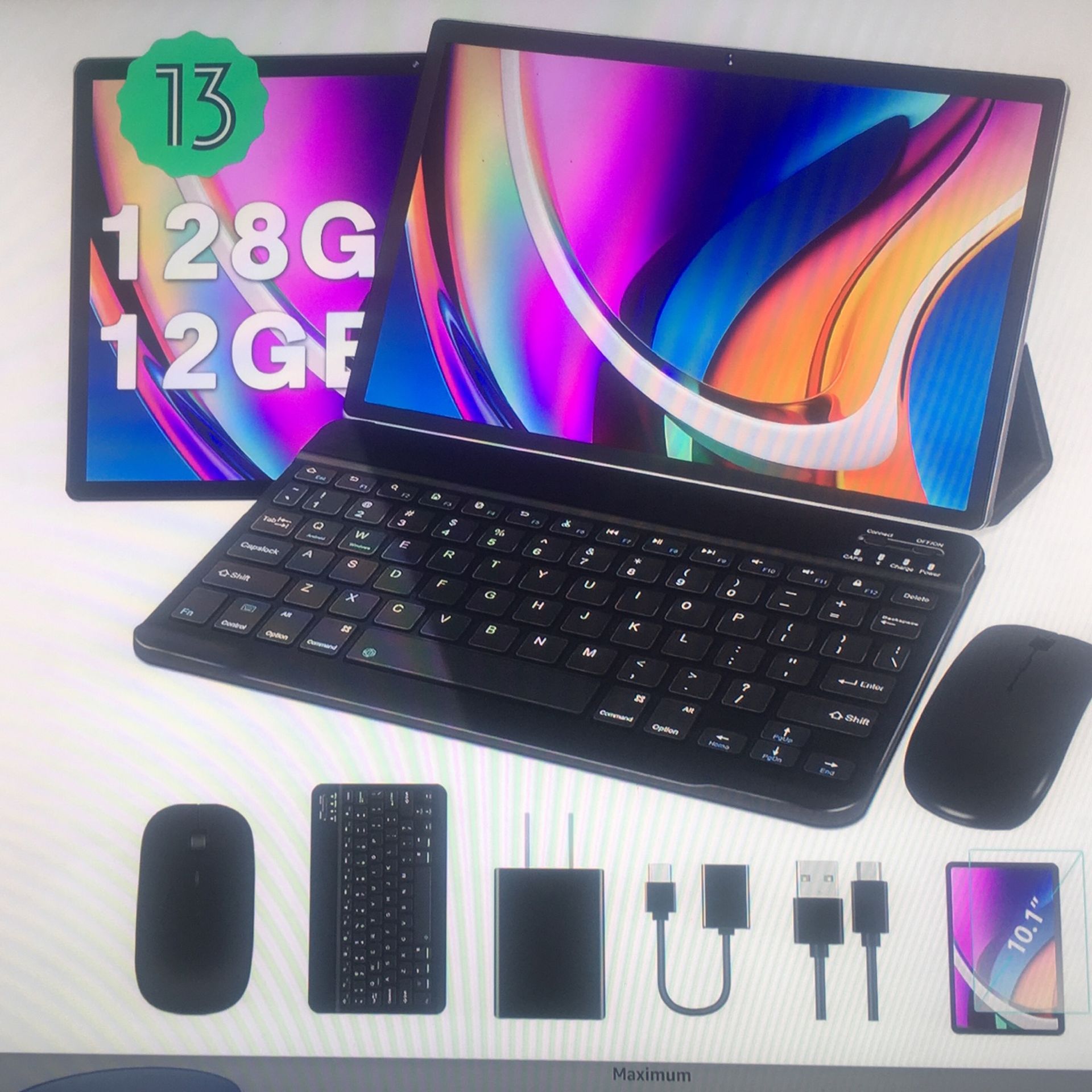 10-inch Tablet - 12GB RAM, 128GB Storage, 13 Cores