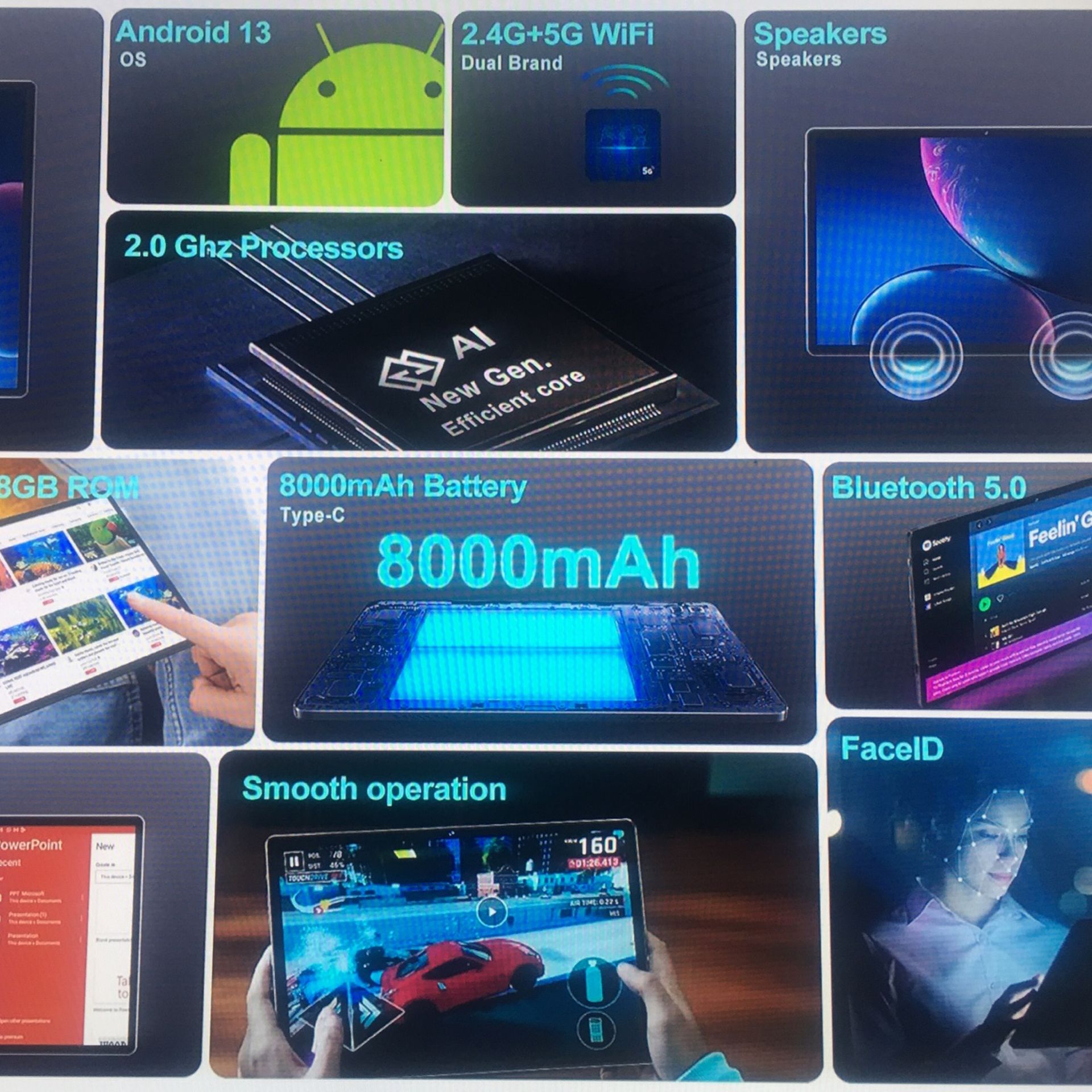 10-inch Tablet - 12GB RAM, 128GB Storage, 13 Cores - photo 2