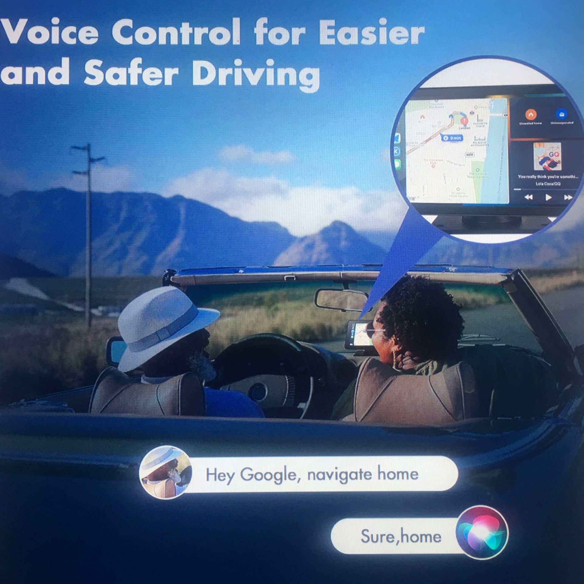 7 Inch Portable Wireless CarPlay Android Auto Screen - photo 3
