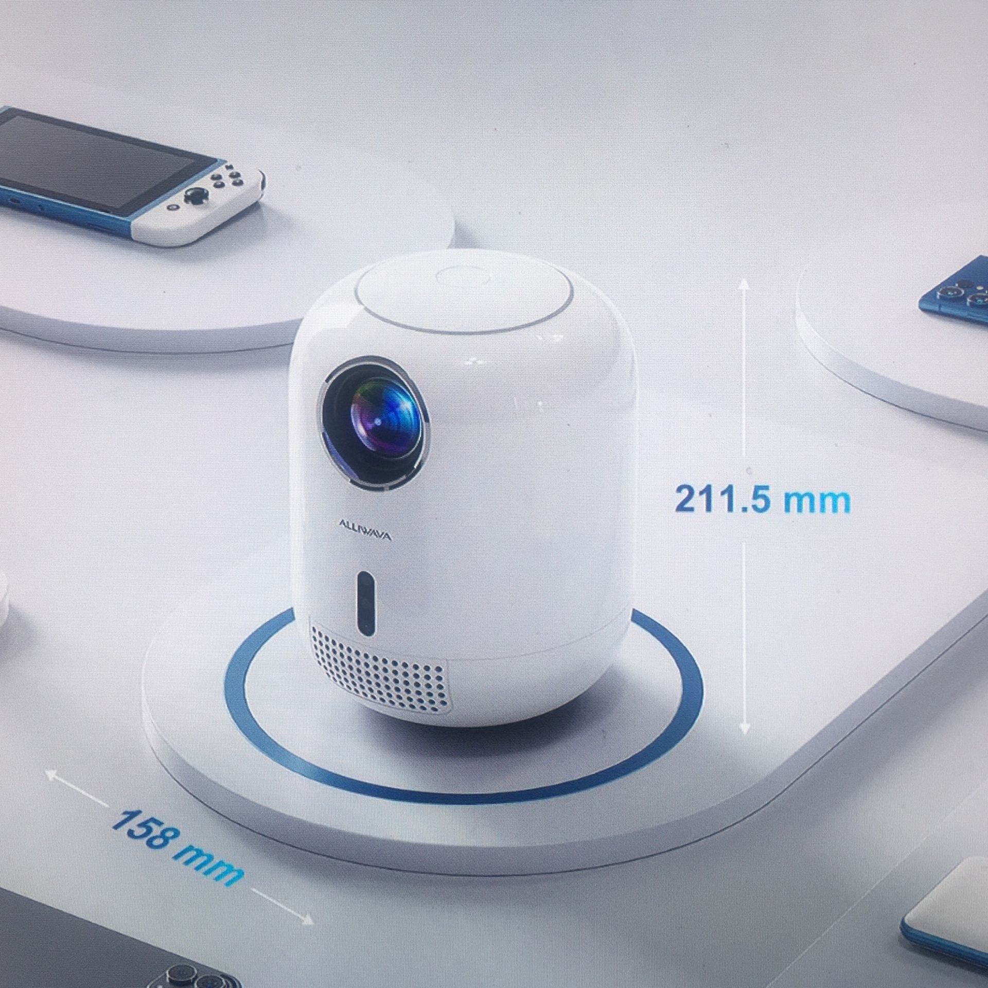 Portable Mini Projector 5G WiFi Bluetooth 4K Outdoor - photo 3