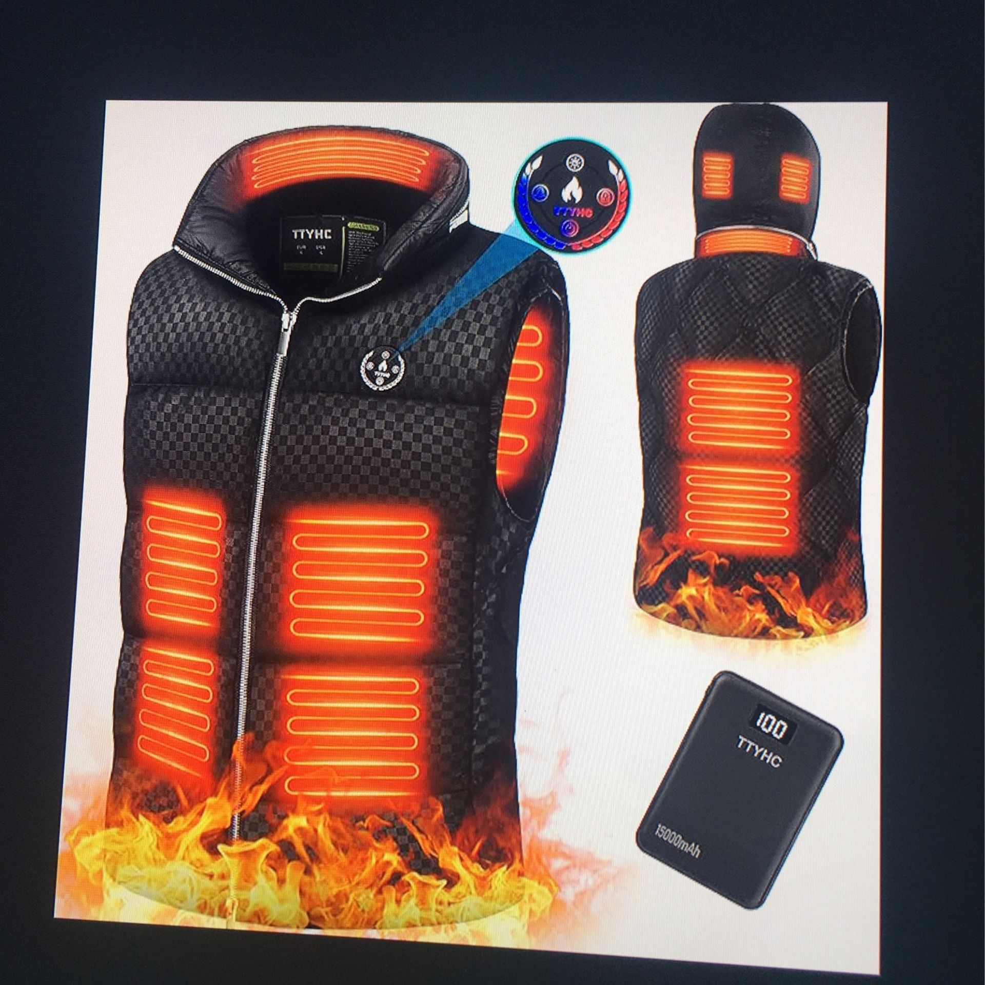 Heated Vest - Men/Women, 15000mAh Battery Pack