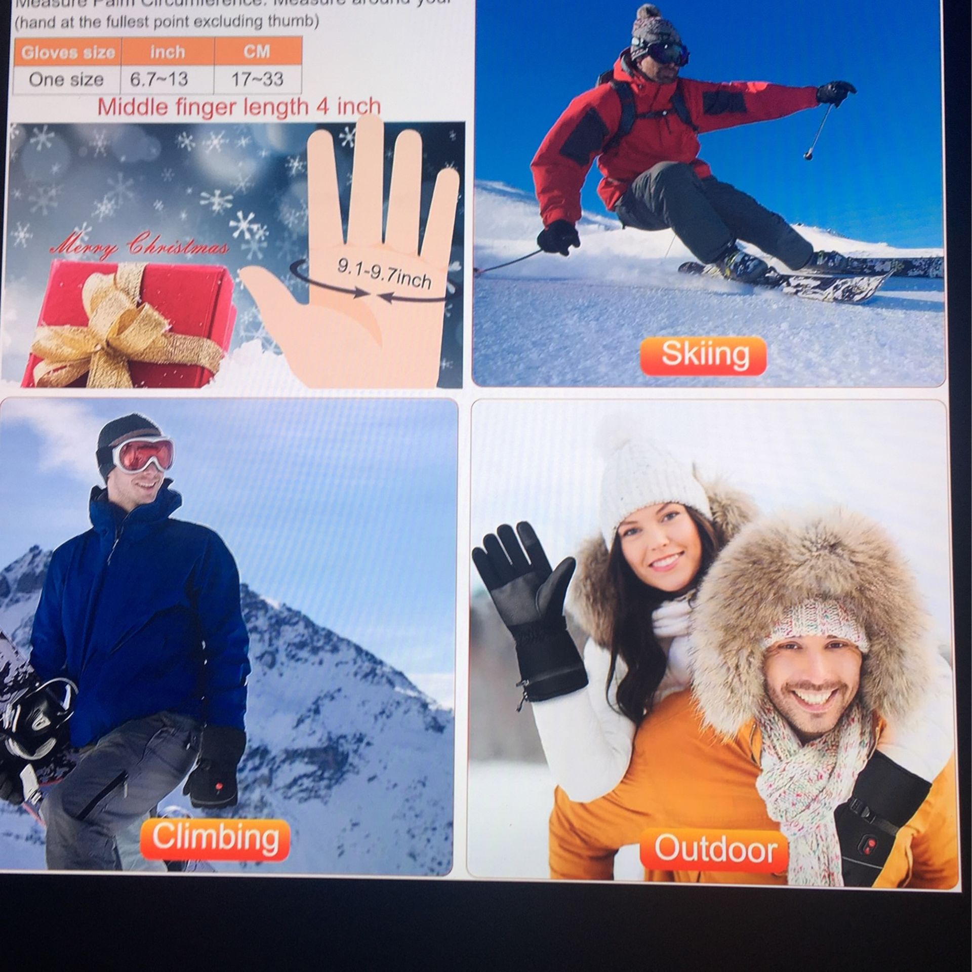 Heated Gloves for Men or Women - Electric - photo 3