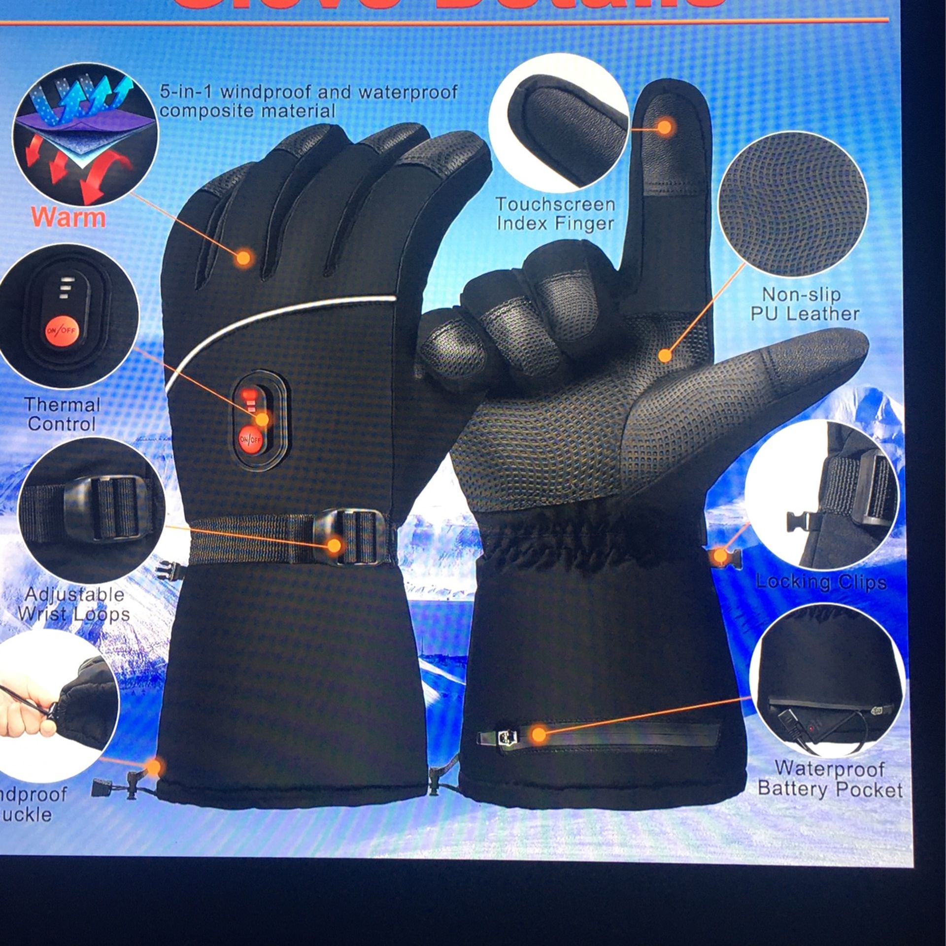 Heated Gloves for Men or Women - Electric - photo 5