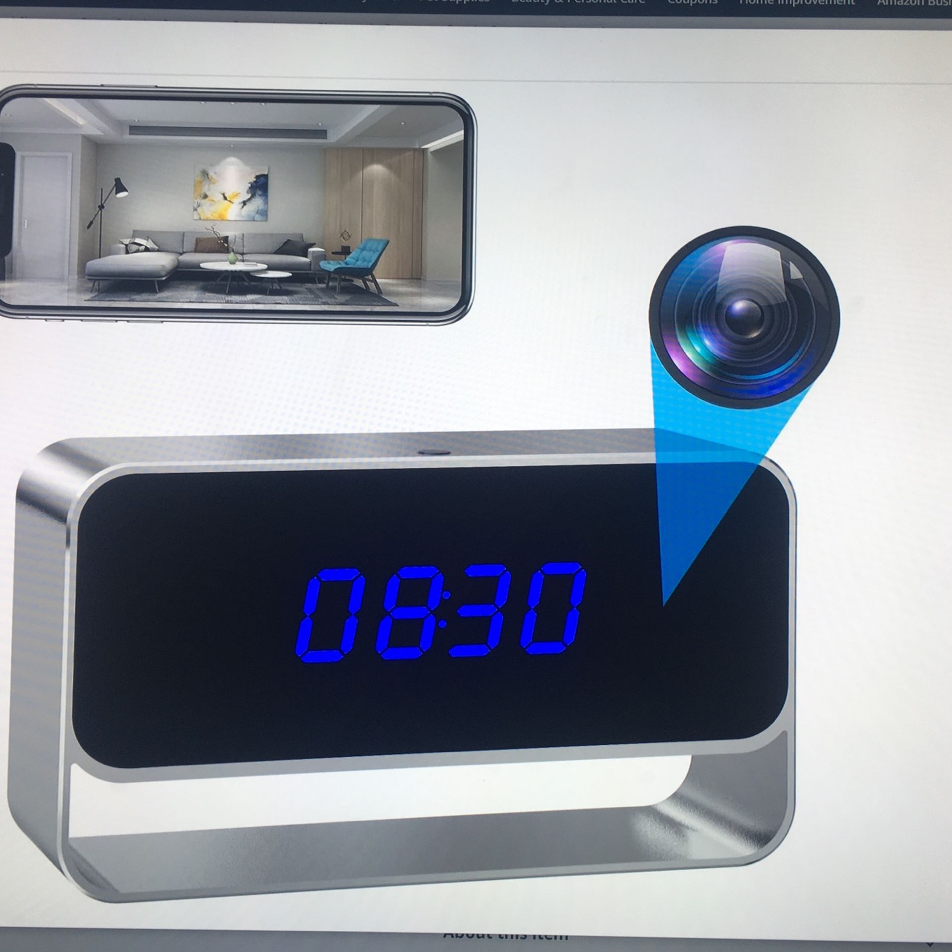 Hidden Camera Clock 1080P Wi-Fi Spy Camera
