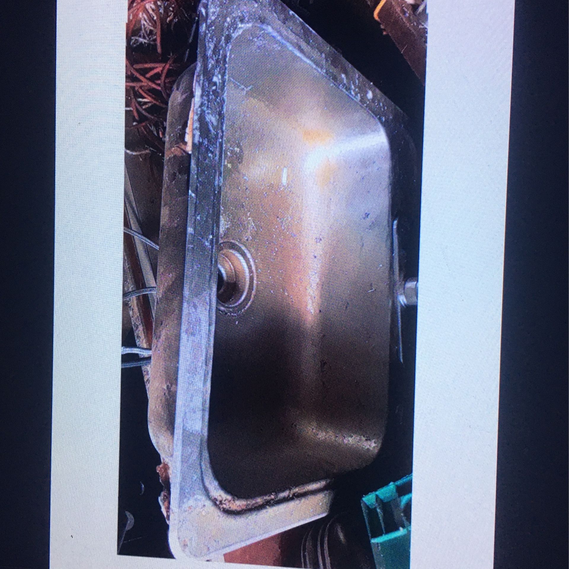 Used stainless steel sink with gooseneck faucet