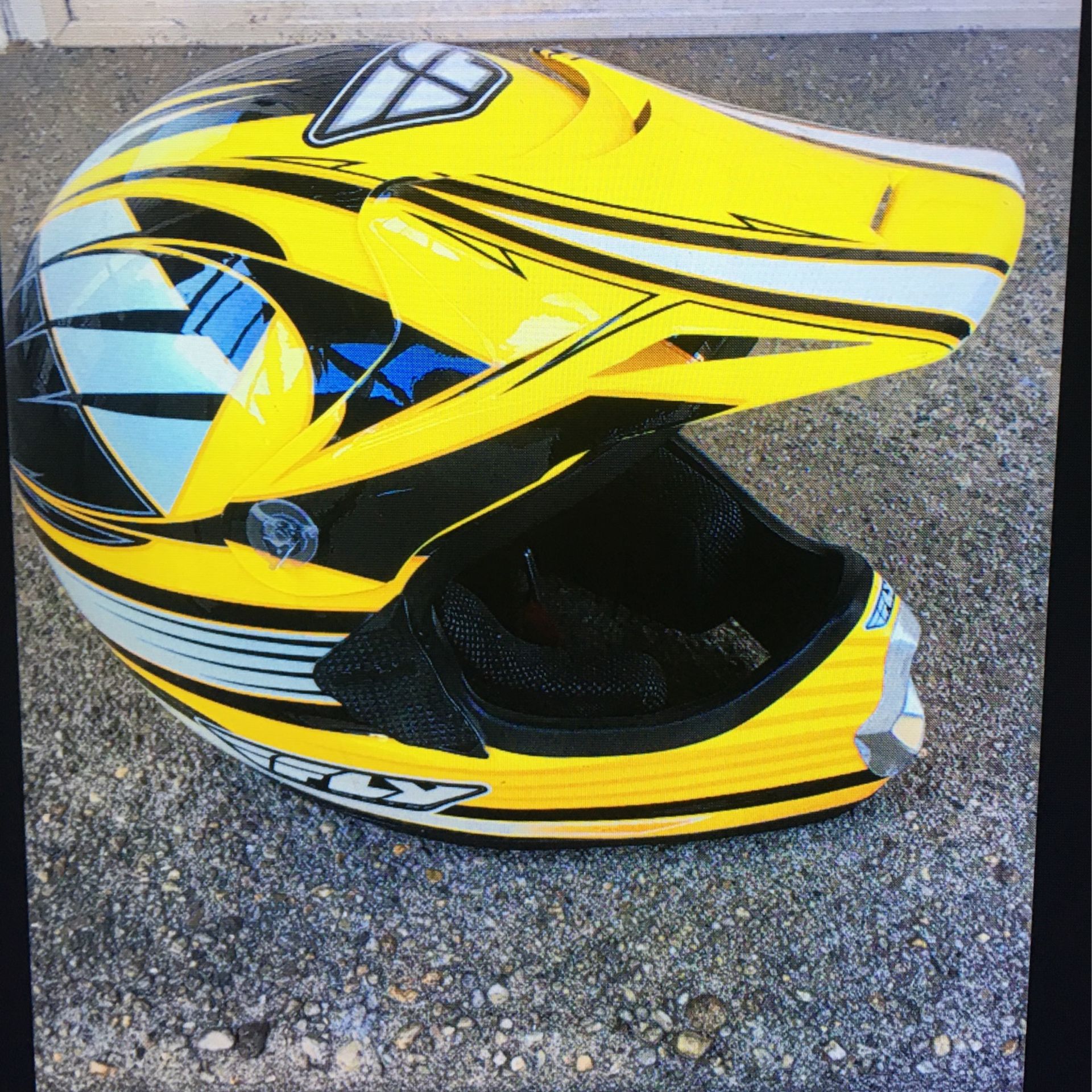 Fly Yellow and Black Helmet