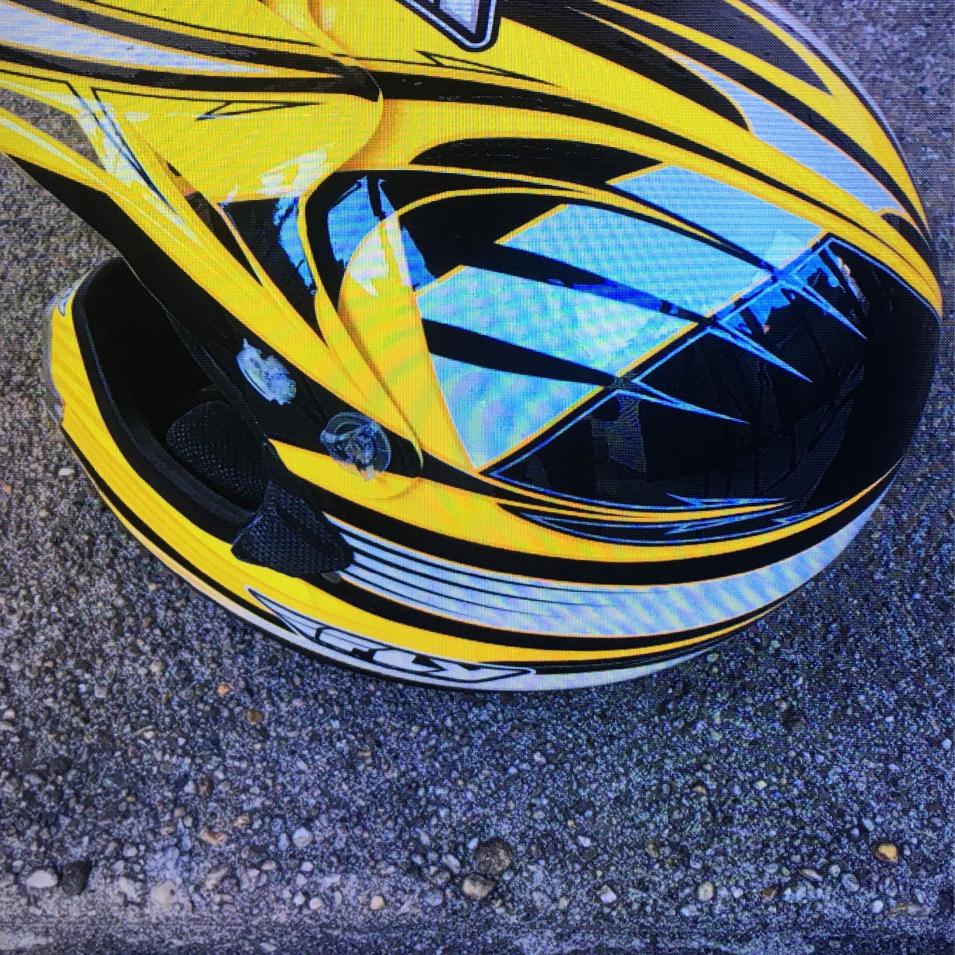 Fly Yellow and Black Helmet - photo 4