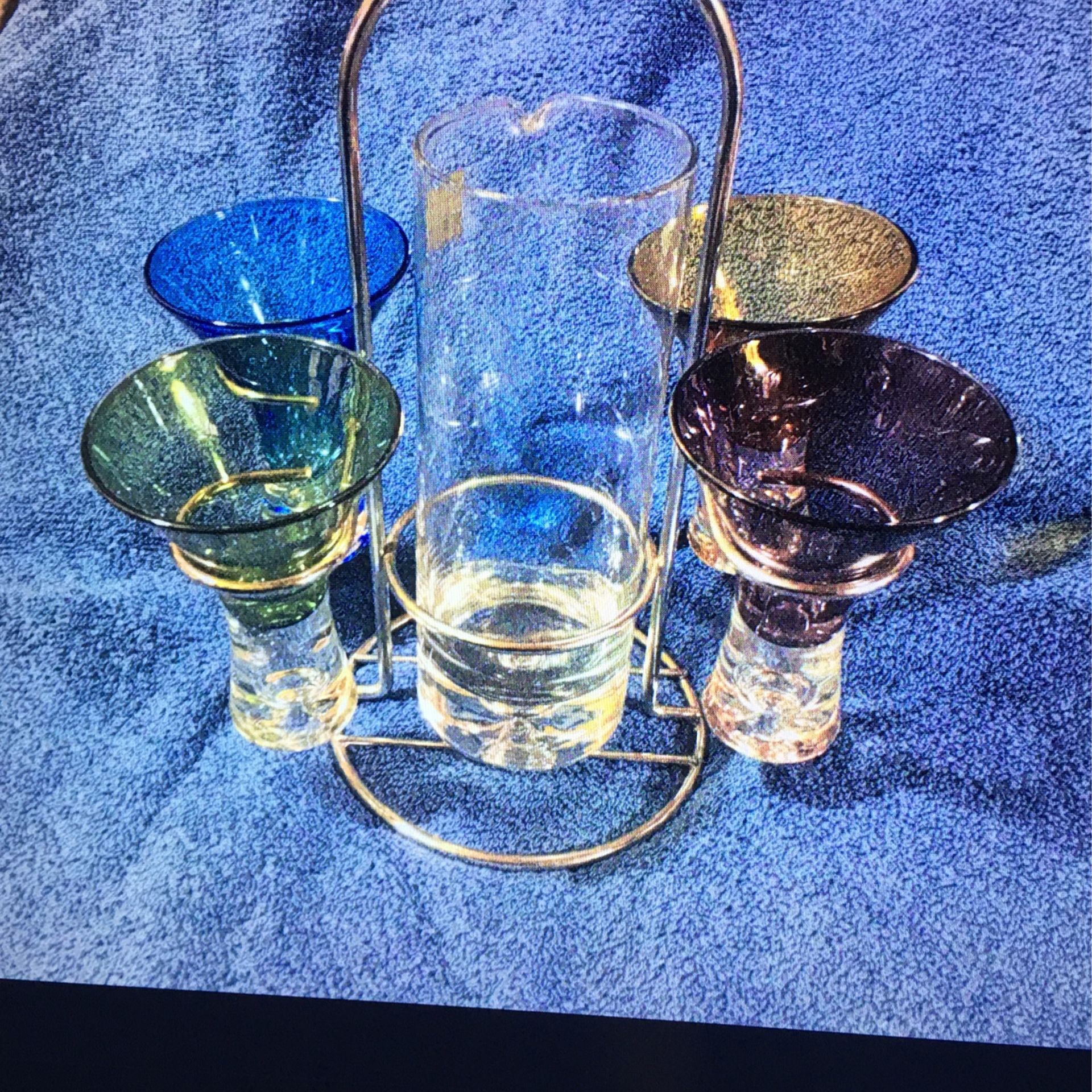 Six piece Glass set with pitcher