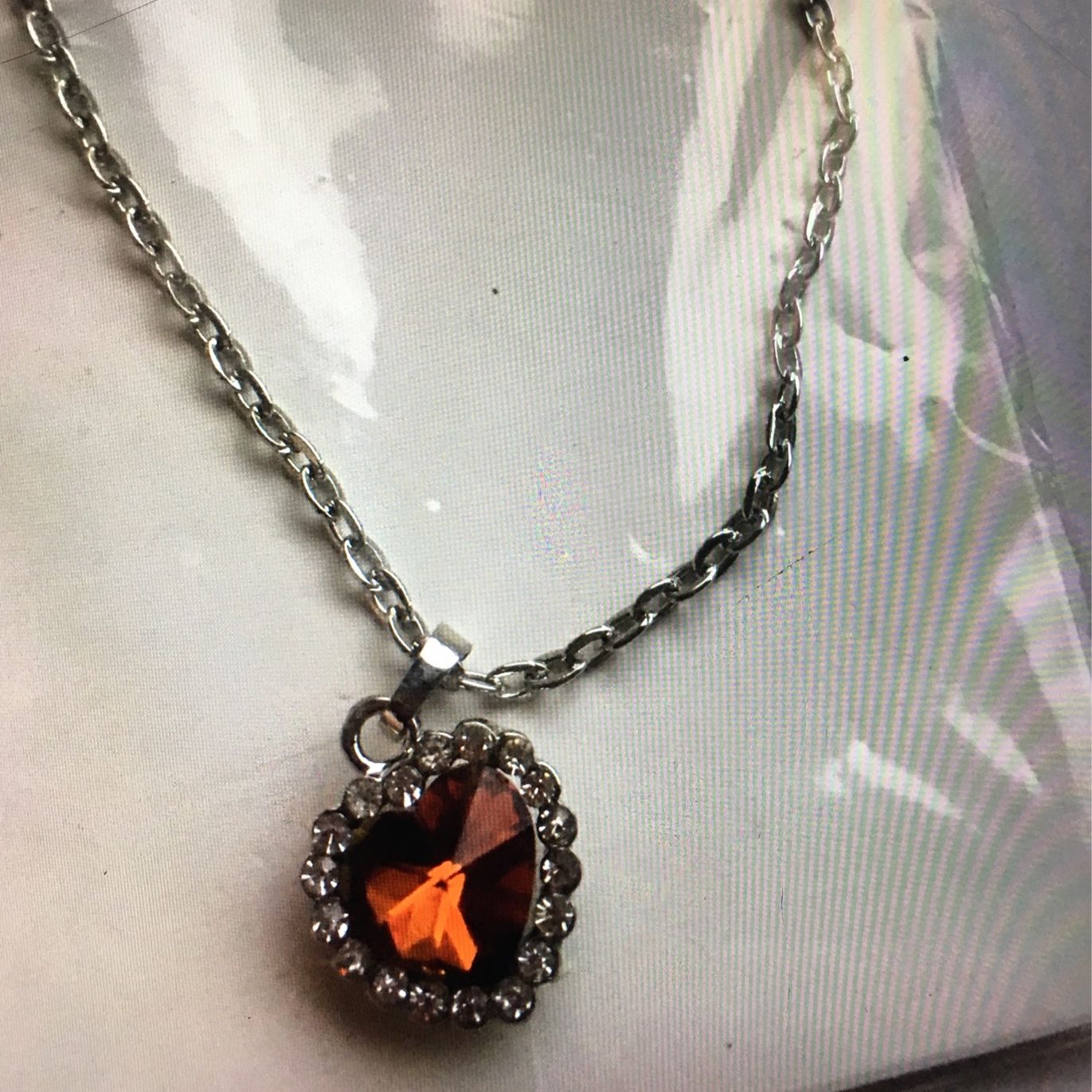 Heart Of Ocean Necklace Cz