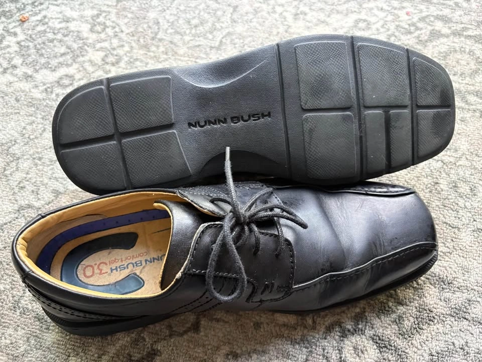 Pre-owned Nunn Bush Men's Black Leather Dress Shoes - Size 10.5 - photo 5