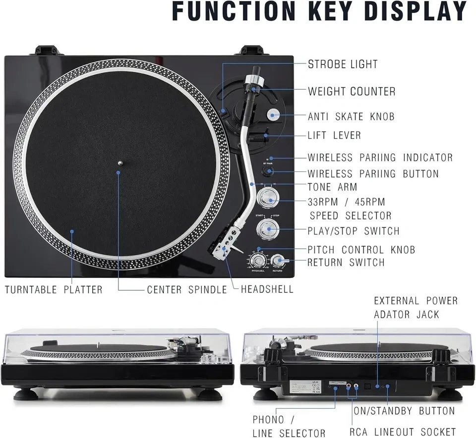 Record Player Belt-Drive Turntable - photo 4