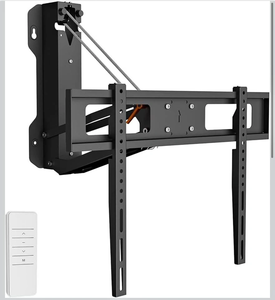 XINYAO Over Fireplace TV Mount Pull Down with Remote, Motorized