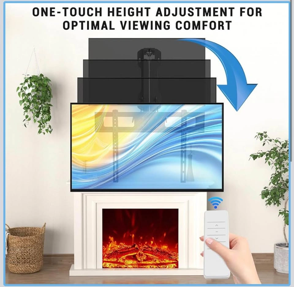 XINYAO Over Fireplace TV Mount Pull Down with Remote, Motorized - photo 2