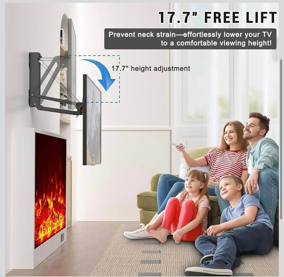 XINYAO Over Fireplace TV Mount Pull Down with Remote, Motorized - photo 3