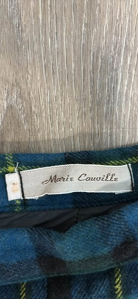 Vintage Marie Cauville Pleated Plaid Skirt - photo 2