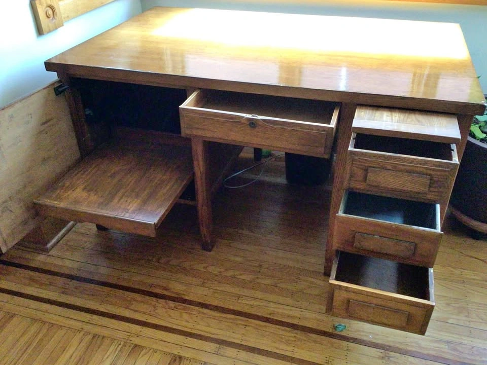 Old wooden desk