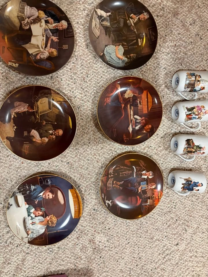 Norman Rockwell Light Campaign Plate & Mug Set - photo 2