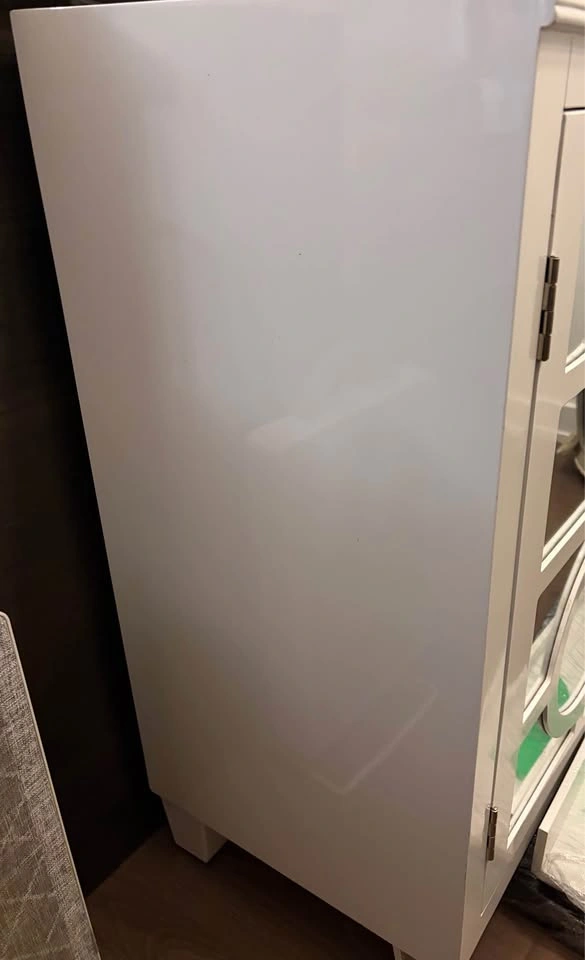 Moving Sale! White Cabinet with Glass Detail - photo 3