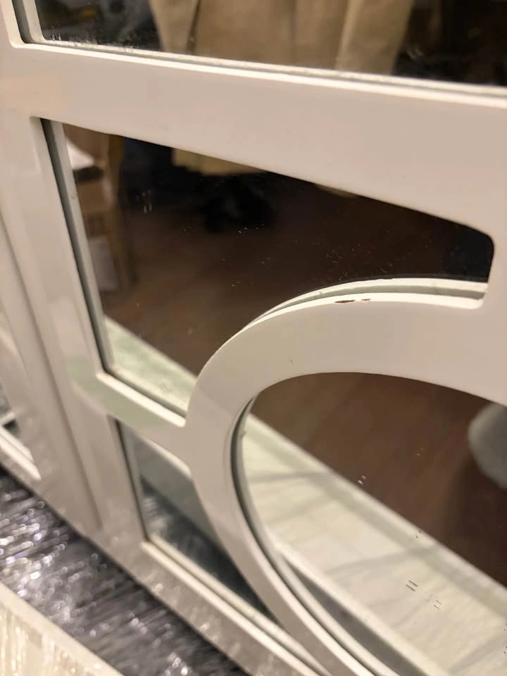 Moving Sale! White Cabinet with Glass Detail - photo 4