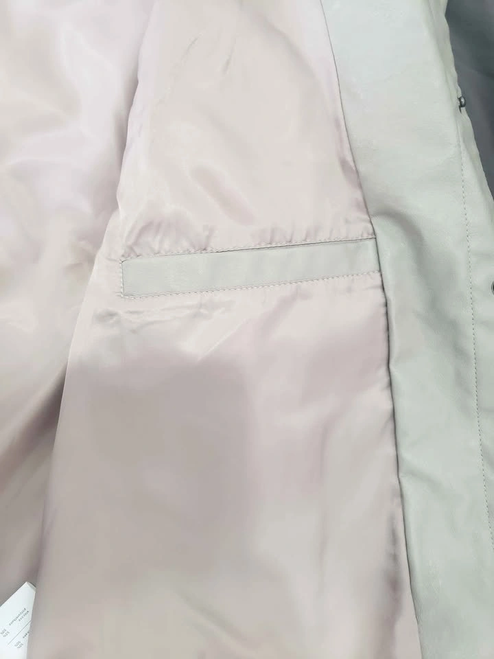 New Oak + Fort Faux Leather Jacket OS/TU Light Beige - photo 5