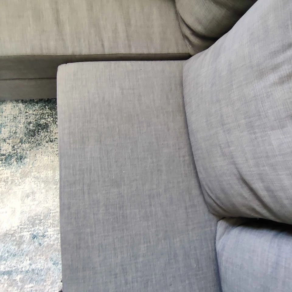 Grey sectional, pullout bed with storage - photo 3