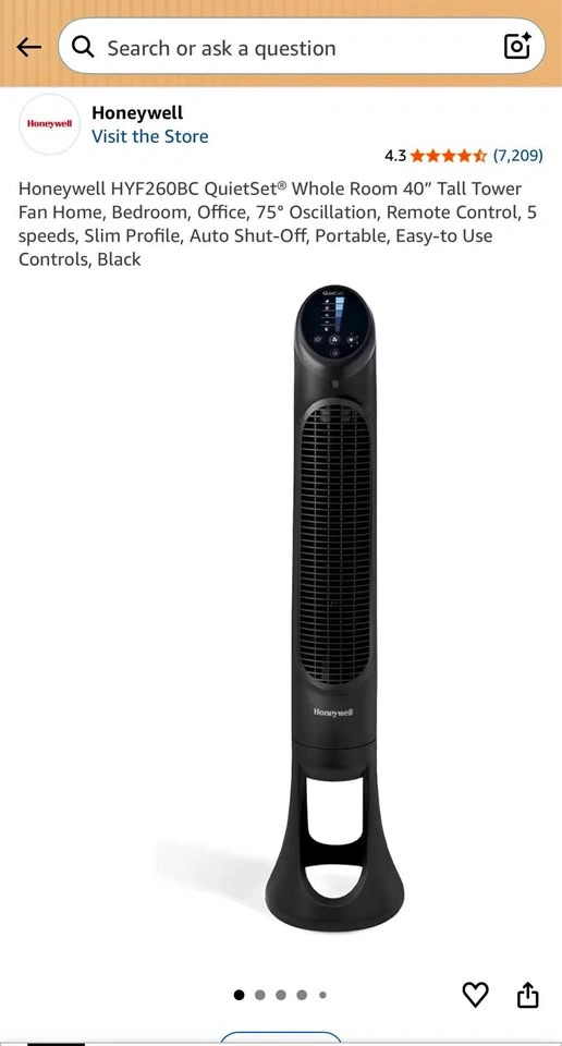 Honeywell Standing Fan