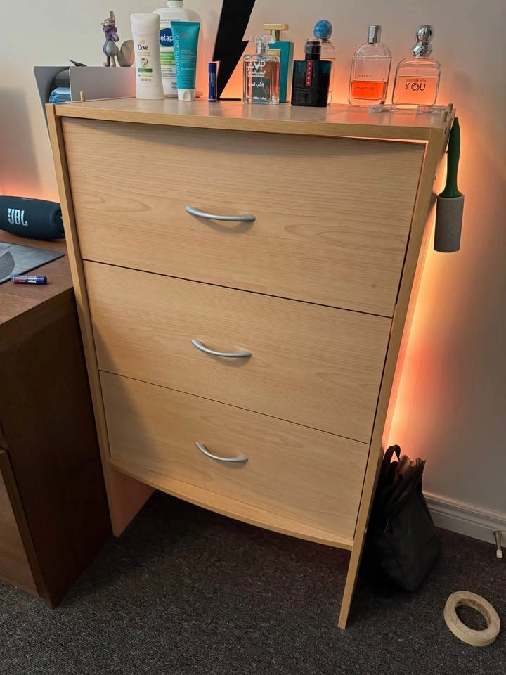 Wooden Dresser Drawers - 3 Drawers