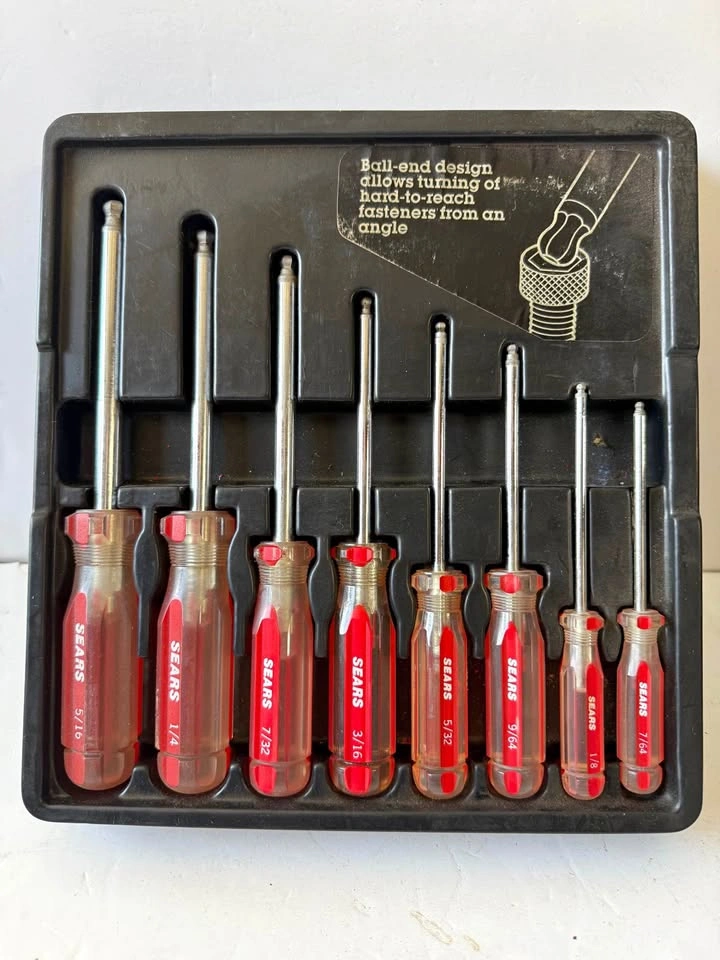 RARE SEARS 8pc Ball End Allen Driver Set 946675