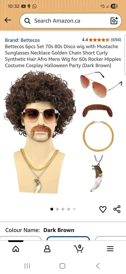Disco Wig Set New