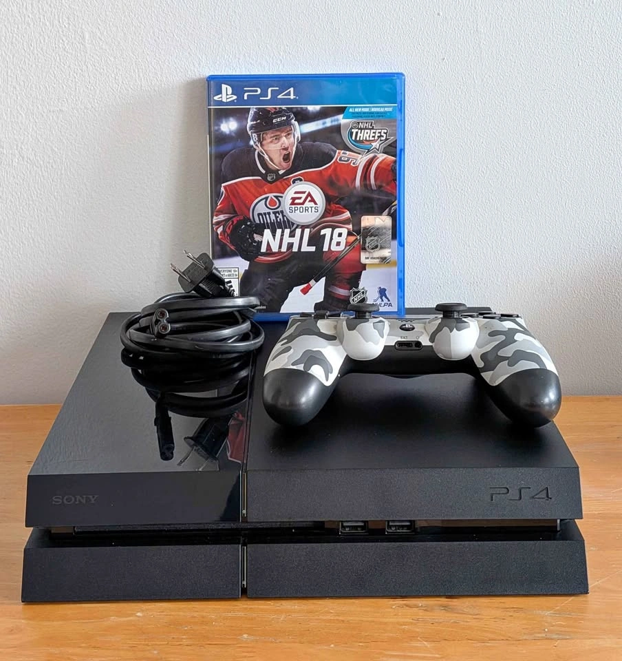 PS4 500GB Bundle w/ Controller, Cables + NHL 18 - Asking $140