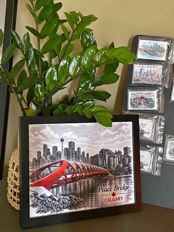 ❄️ Stunning Peace Bridge Framed Art ! 🇨🇦✨