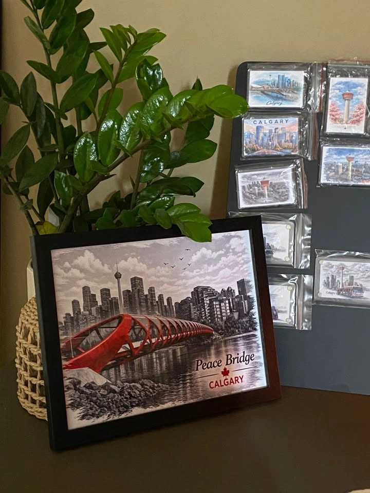 ❄️ Stunning Peace Bridge Framed Art ! 🇨🇦✨ - photo 3