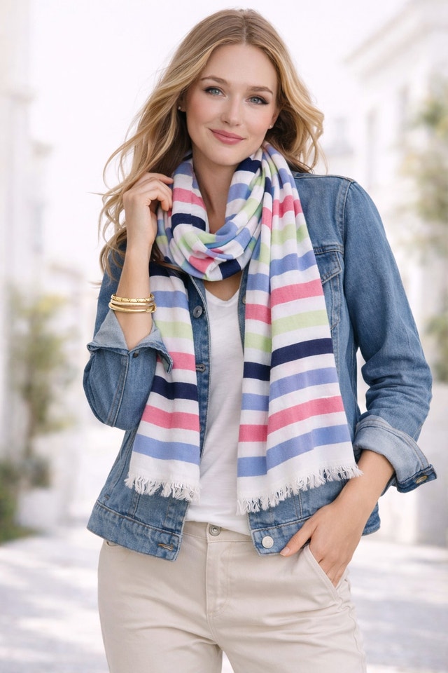 TOM TAILOR oversized 100% cotton scarf - photo 4