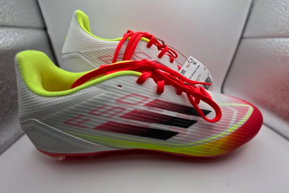 Adidas F50 FG Soccer Cleats Size 10.5 White/Red/Green