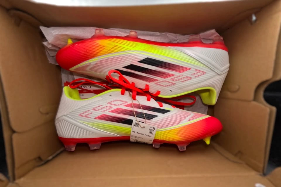 Adidas F50 FG Soccer Cleats Size 10.5 White/Red/Green - photo 4