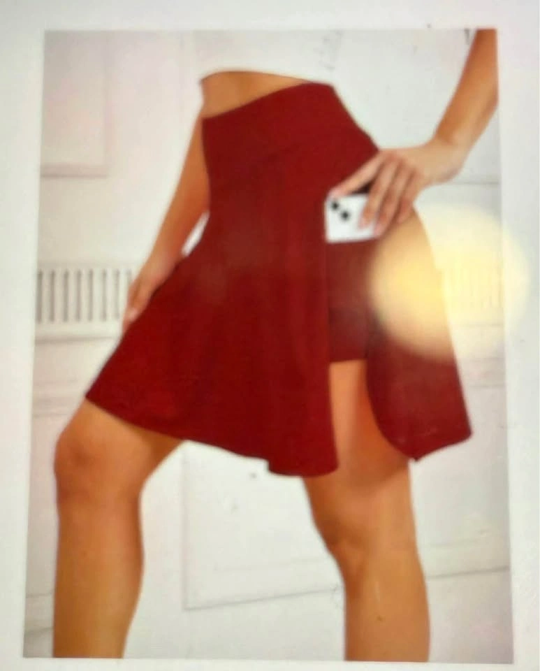 Women’s High Waisted Yoga Skirt with Pockets