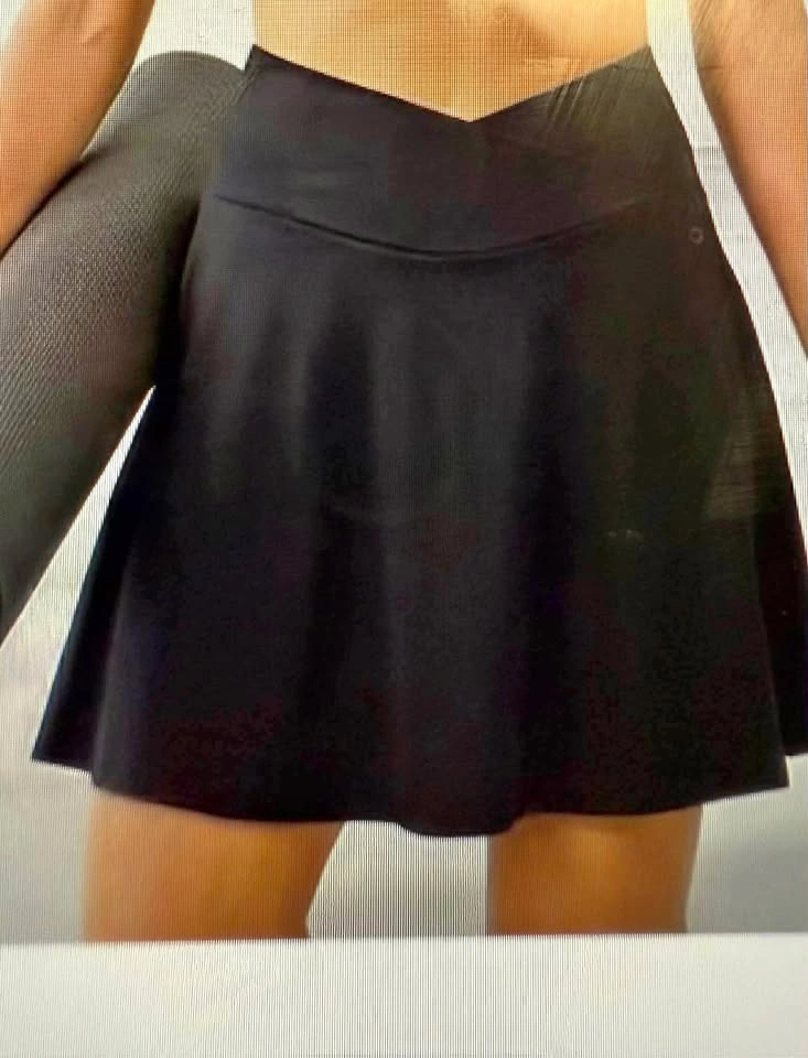 Black High Waisted Crisscross Skirt
