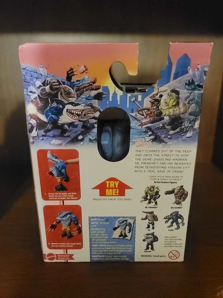 Mattel Street Sharks Streex Action Figure New in Box - photo 2