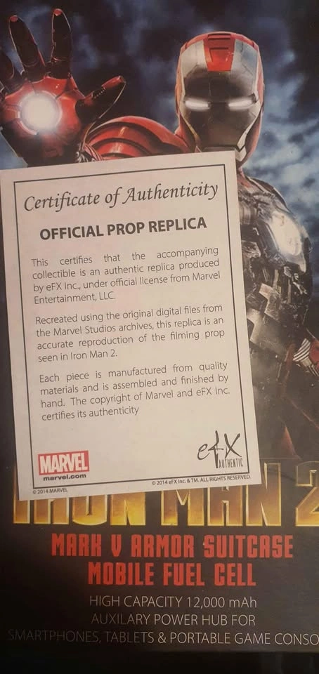 Iron Man 2 Charging Bank Cell Prop Replica w/ Certificate - photo 4