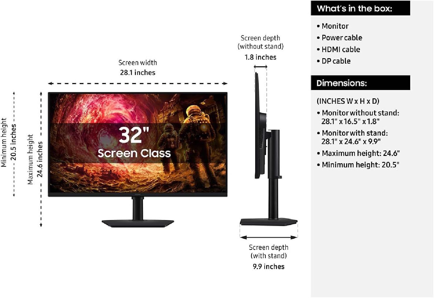 Samsung 32” Odyssey G5 G50F QHD Gaming Monitor - photo 3