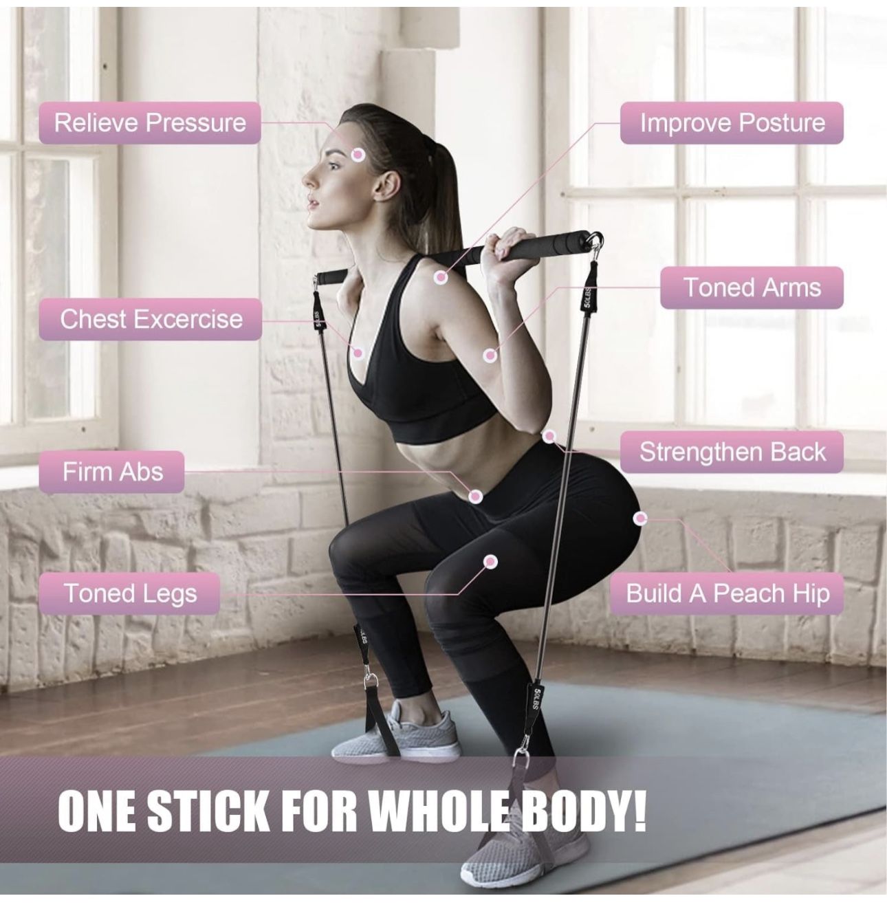 Pilates Bar Kit with Resistance Bands - photo 2