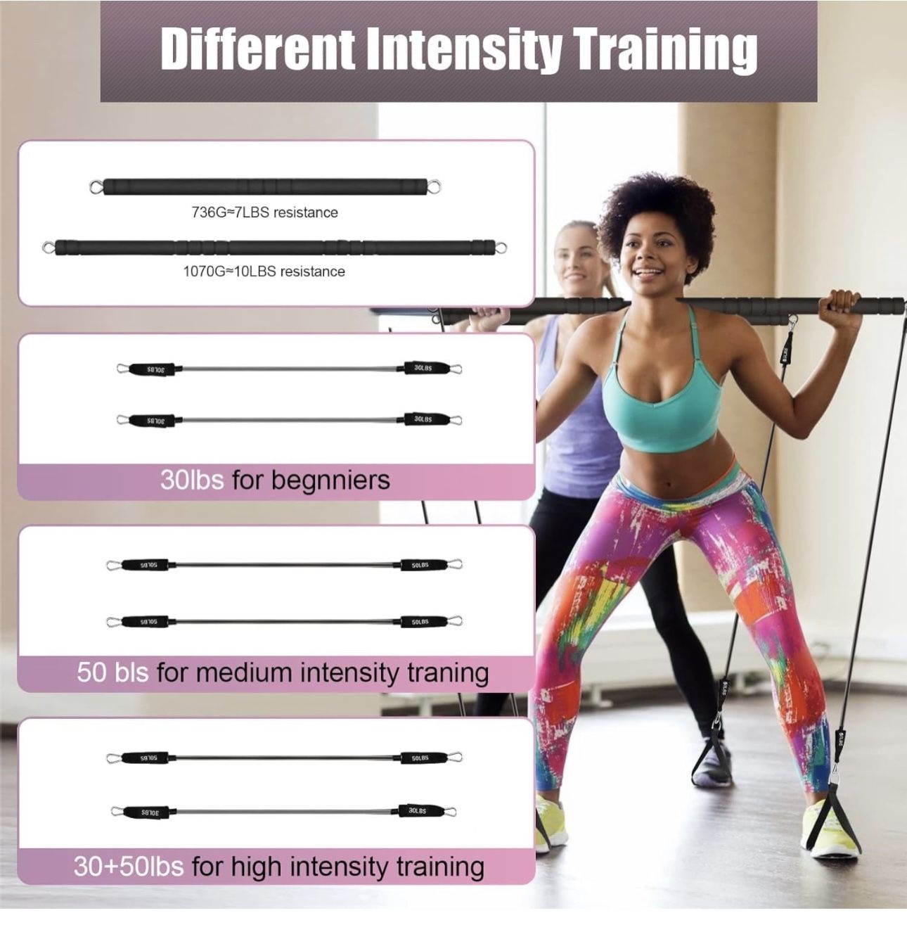 Pilates Bar Kit with Resistance Bands - photo 3
