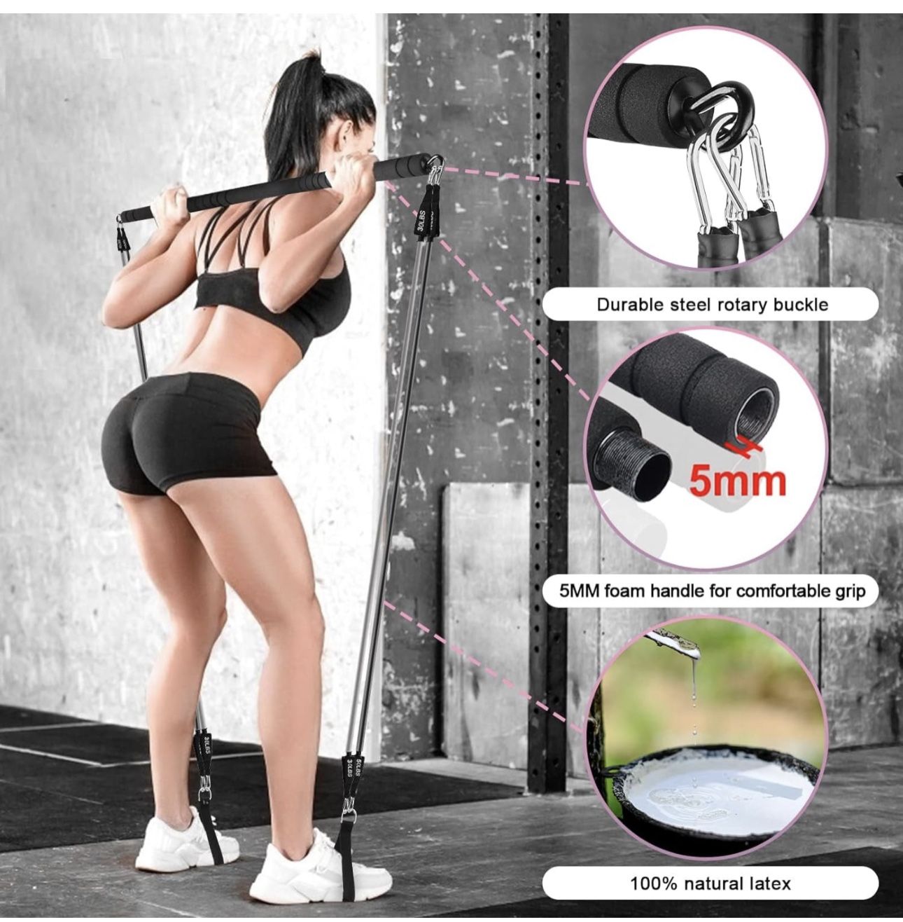 Pilates Bar Kit with Resistance Bands - photo 4